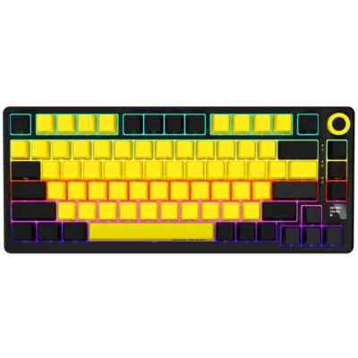 Клавіатура Lorgar KBP7075W Pro RGB Wireless/Bluetooth/USB UA Black/yellow (LRG-KBP7075W-YL-US) Вінниця