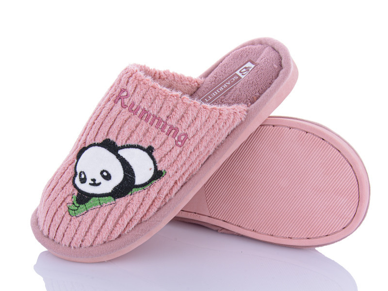 Тапочки закрытые женские с Пандой мягкие теплые Розовый, 36 Киев - изображение 7