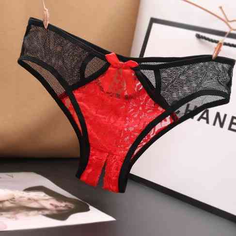 Еротичні трусики з вирізом червоні - 40-42, резинка до 74см Київ