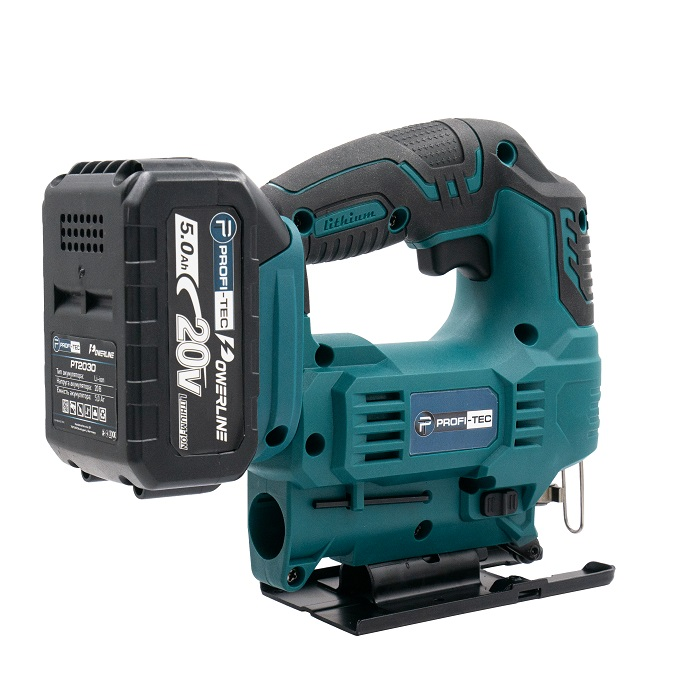 Потужний акумуляторний лобзик PROFI-TEC PGS2080BL POWERLine : з АКБ 20V 4.0 Ah, 2900 хід/хв, хід штока 18мм Київ - фото 5