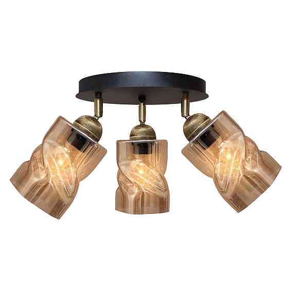 Светильник потолочный MSK Electric Tornado поворотный на круглой основе PL 202415-3R BK Одесса