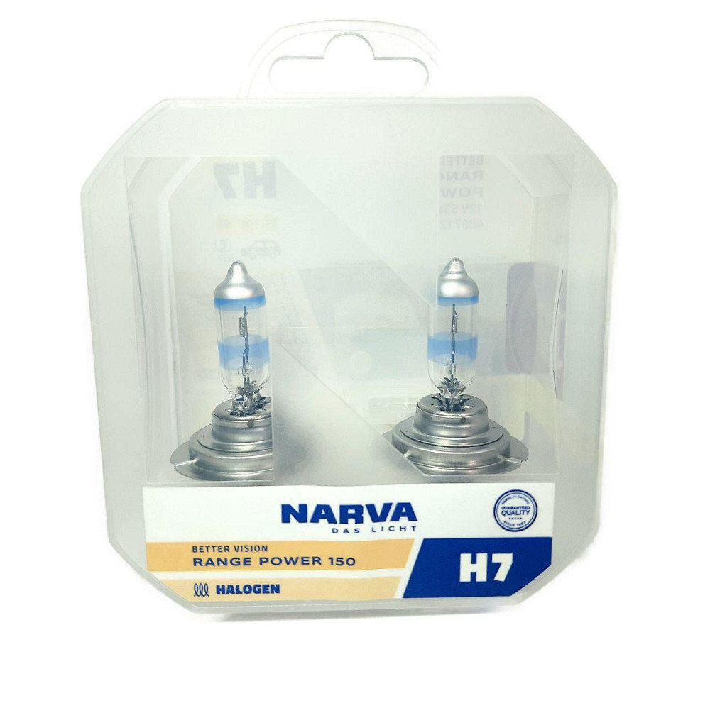 Комплект галогенових ламп NARVA H7 RANGE POWER +150% 55W 12V PX26d (2 шт) 480712100 Харьков - изображение 1