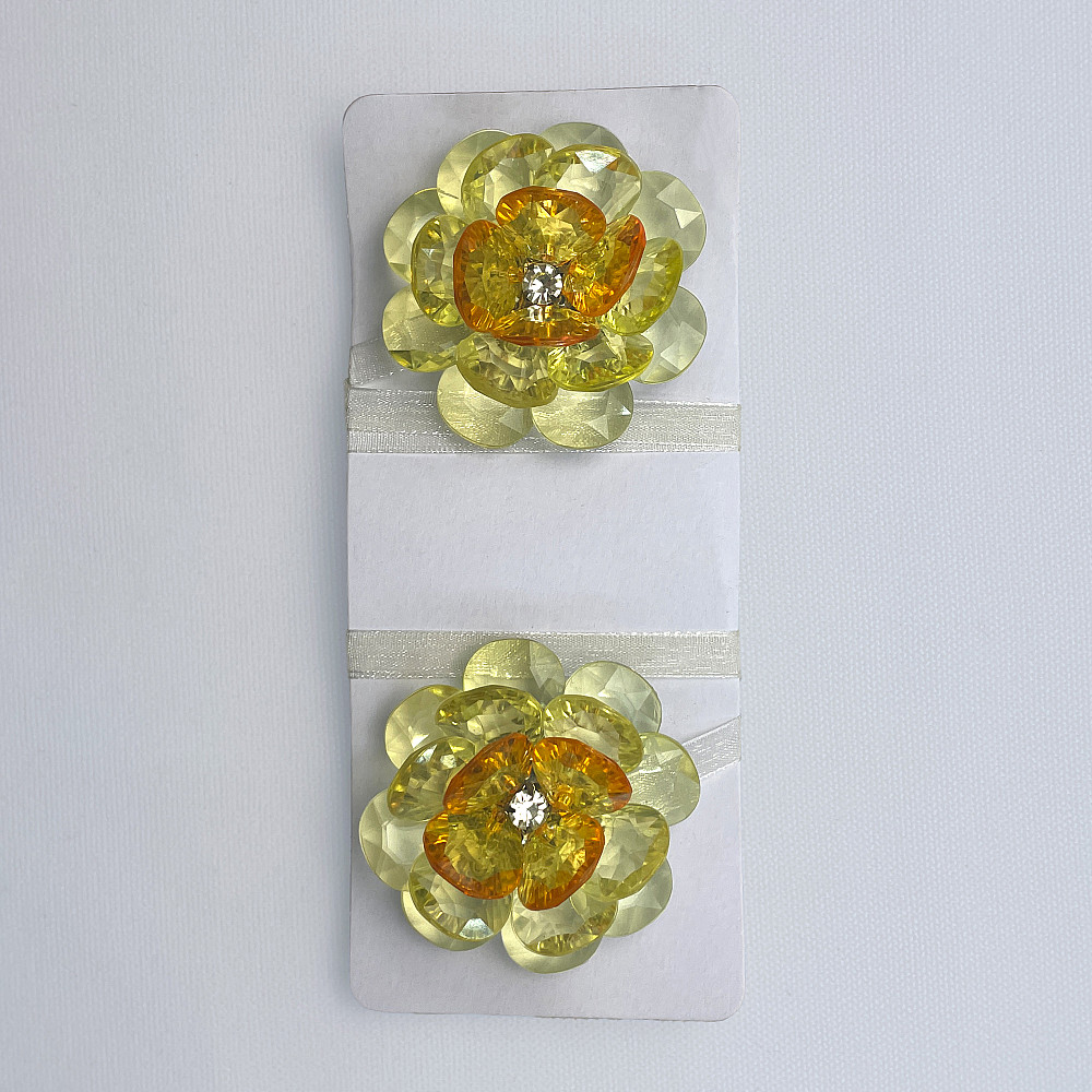 Магніти для штор і гардин Квітка набір 2 шт Жовтий (81-308) Київ - фото 7