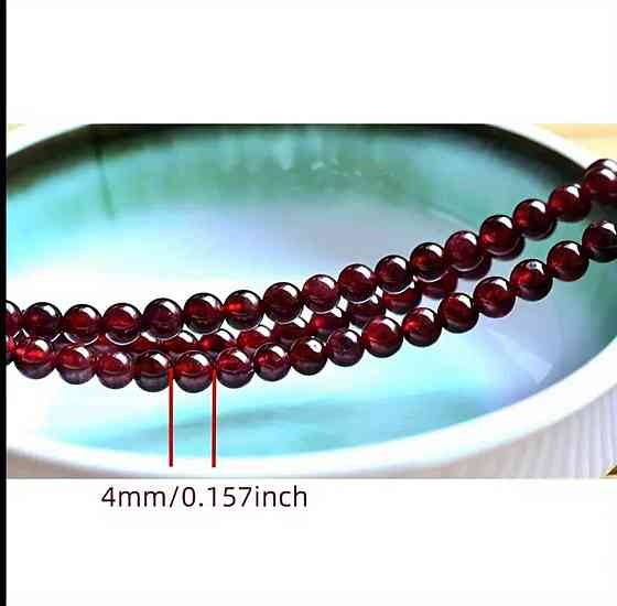 Гранат натуральный 4 мм – бусины на нити 90 шт Киев