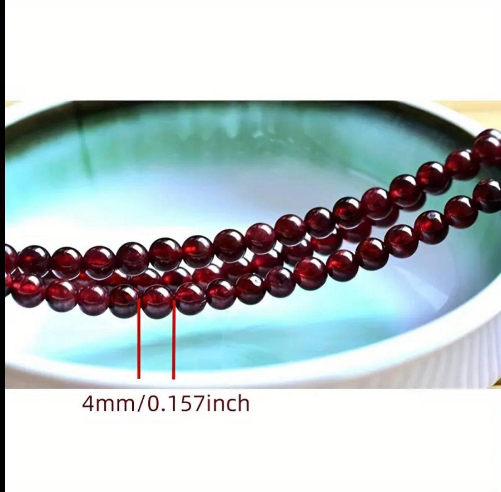 Гранат натуральный 4 мм – бусины на нити 90 шт Киев - изображение 3