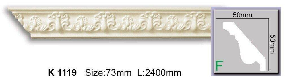 Карниз с орнаментом полиуретановый Harmony K 1119 Flexi Днепр - изображение 1