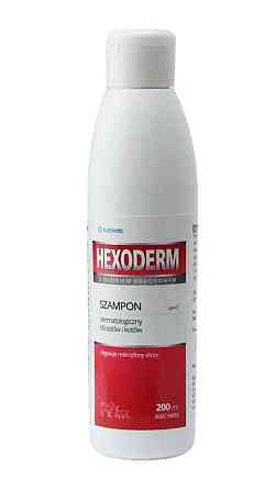Дерматологический шампунь для собак и кошек Eurowet Hexoderm Гексодерм с хлоргексидином 3% и кокосовым маслом 200 мл Винница