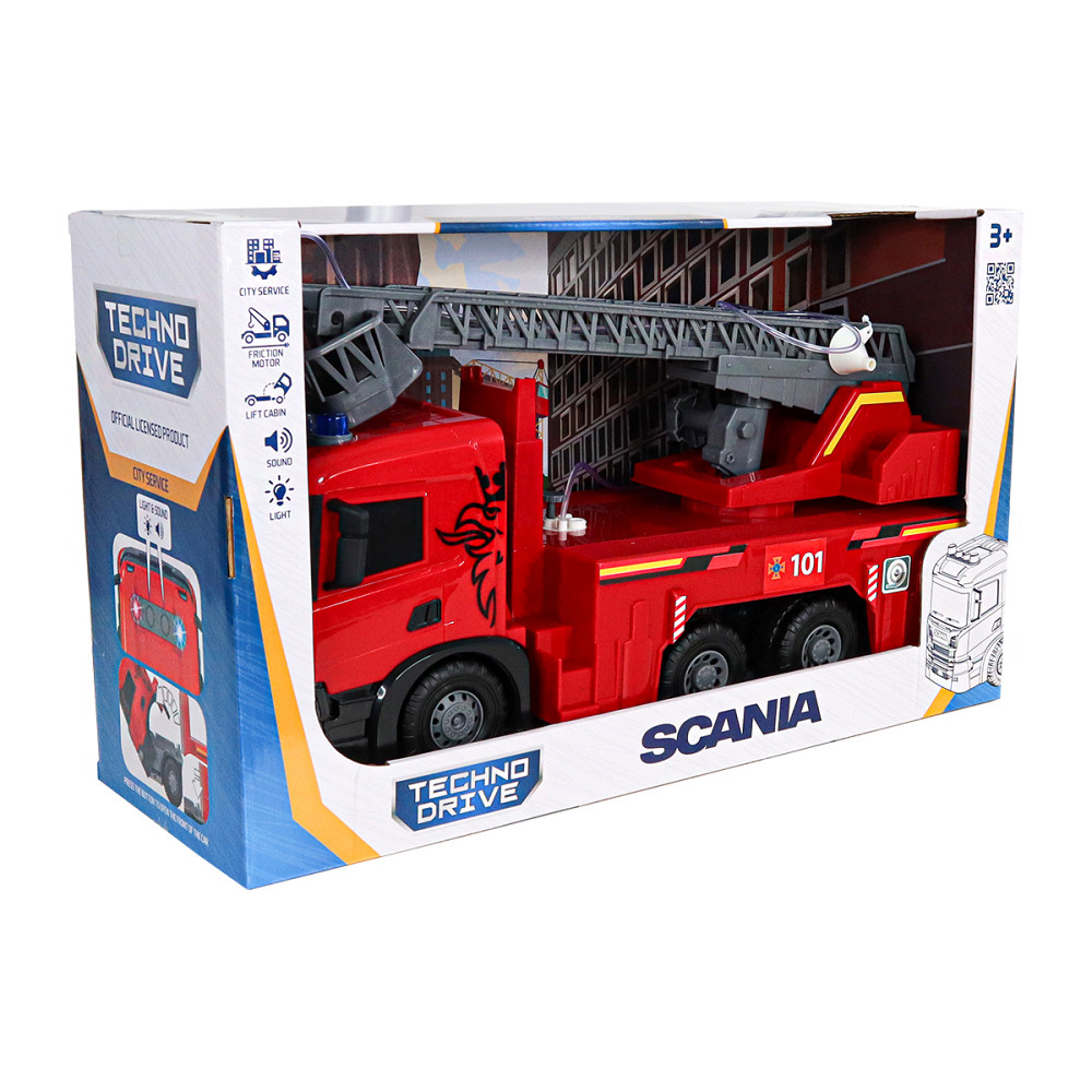 Автомодель серії Super Big Truck – Пожежна машина Scania (світло, звук, функ. води) Днепр - изображение 6