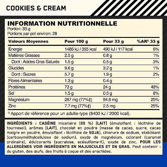 Протеин Optimum Nutrition 100% Gold Standard Casein 924 г, Cookie cream Луцк