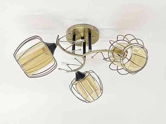 VALESO Стельова люстра на 3 плафони 91186/3 бронза+чорний Коломыя