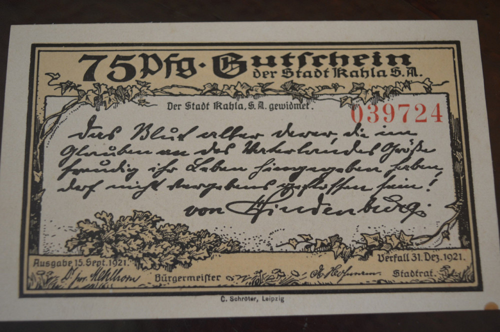 Німеччина. Нотгельд. 75Pf ( 7 ) Полтава - фото 1