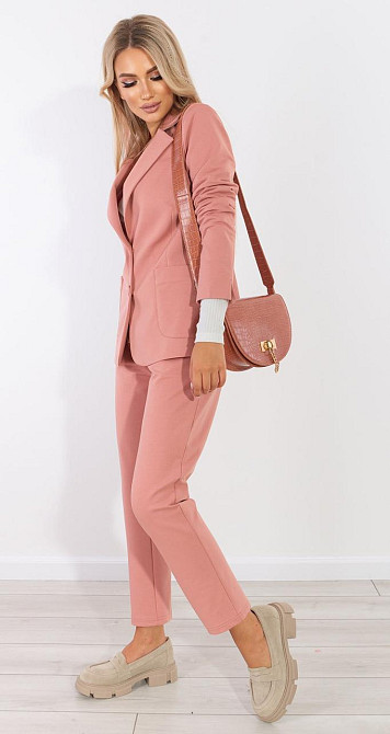 Трикотажний брючний костюм із піджаком Київ - фото 5