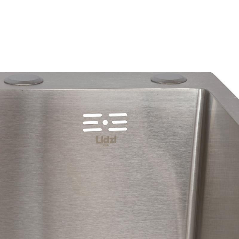 Мойка для кухни с нержавеющей стали интегрированная Lidz Handmade H6350L Brushed Steel (3/1 мм) Киев - изображение 4