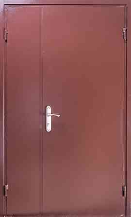 Двери Металл/ДСП+притвор, ПОЛУТОРНЫЕ, Шагрень 8017 снаружи, внутри ДСП 16 мм, толщина короба 80 мм, полотно 50 1200 Киев