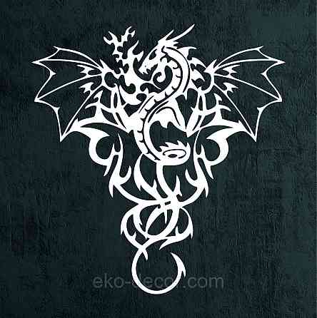 Декоративное настенное Панно «Дракон» Декор на стену 90*85 см, Белый Киев