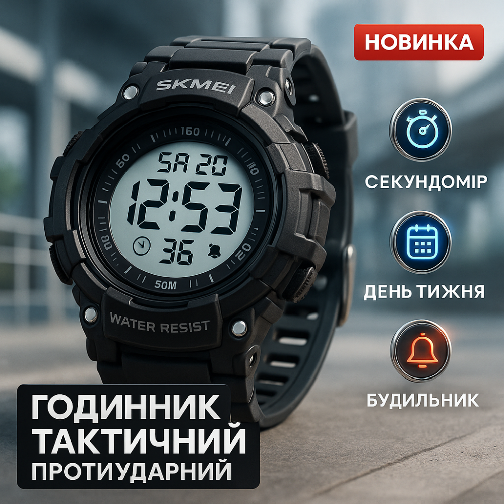 Чоловічий тактичний військовий годинник SKMEI 1886BKWT, Якісний чоловічий тактичний годинник HN-47 Львів - фото 16