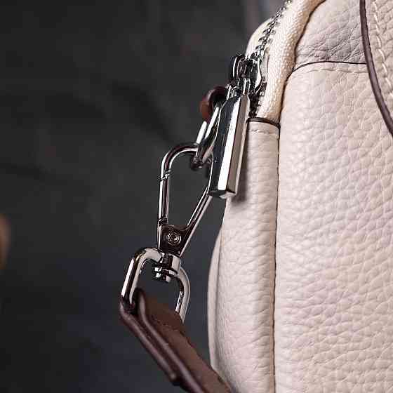 Маленька повсякденна сумка для жінок із натуральної шкіри Vintage 22323 Біла Київ