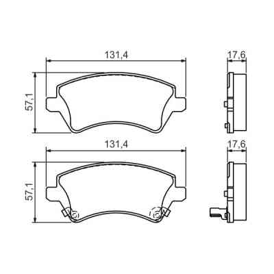 Тормозные колодки Bosch 0 986 424 735 Винница