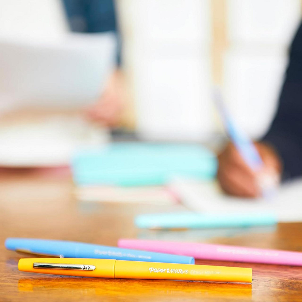 Ручка Paper Mate Flair 1.1 мм синяя набор 12 фетровая средняя Киев - изображение 4