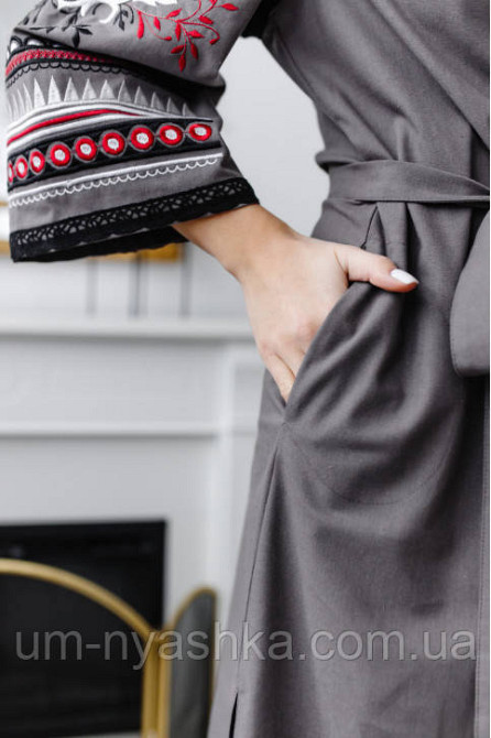 Жіноча вишита сукня, коричнева вишиванка жіноча Єремія Кривий Ріг - фото 6