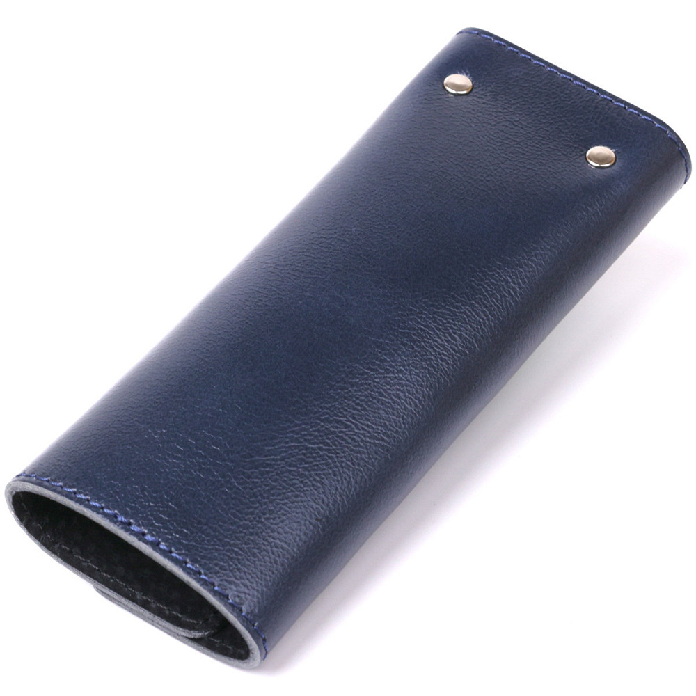 Практичная кожаная ключница Shvigel 16533 Синий Киев - изображение 9