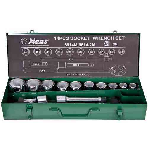 Набор инструмента 14 пр. 3/4"DR, 22-50мм HANS (6614M) Винница
