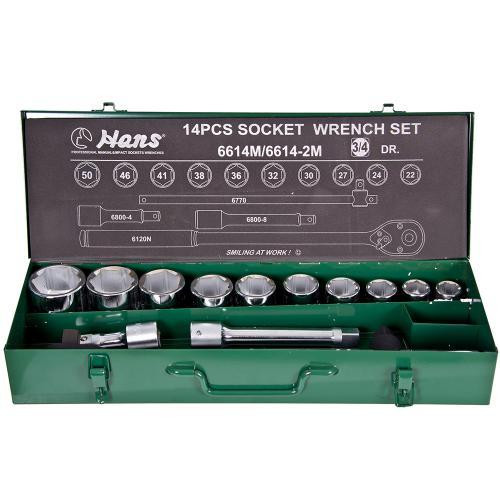 Набір інструментів 14 пр. 3/4&quot;DR, 22-50мм HANS (6614M) Вінниця - фото 1