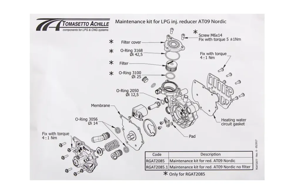Р/к ГБО редуктора Tomasetto AT09 Nordic Tomasetto Винница - изображение 4