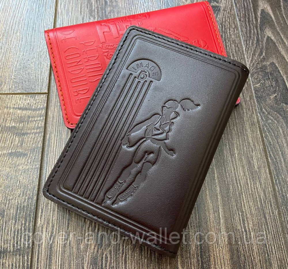 Жіноча шкіряна обкладинка для документів водія Київ - фото 5