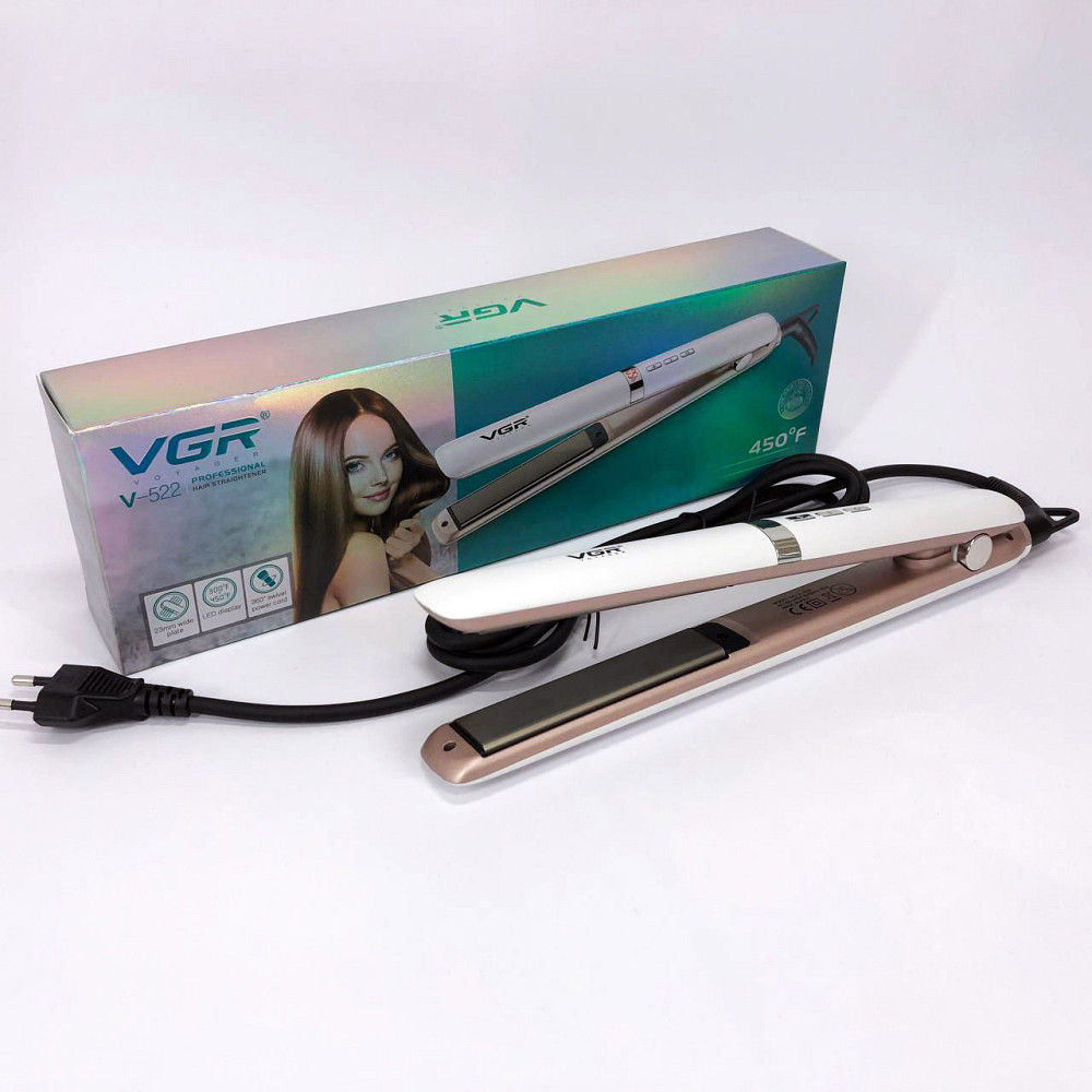 Випрямляч для густого волосся VGR V-522, Дбайливий випрямляч волосся, Плойка вирівнювач YL-54 Львів - фото 6