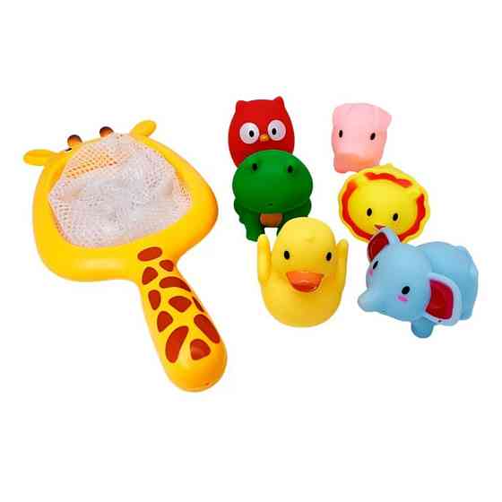 Набір іграшок для ванни MGZ-0933 сачок, 6 іграшок Вінниця