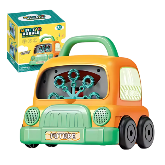 Генератор мыльных пузырей, пистолет с LED-подсветкой на батарейках для мыльных пузырей для детей, оранжевый Каменец-Подольский