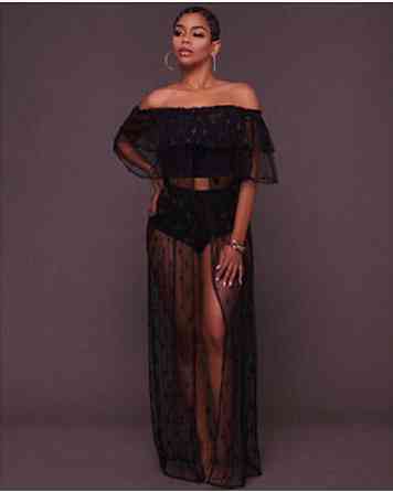 Накидка пляжна прозора в зірочки чорний Київ