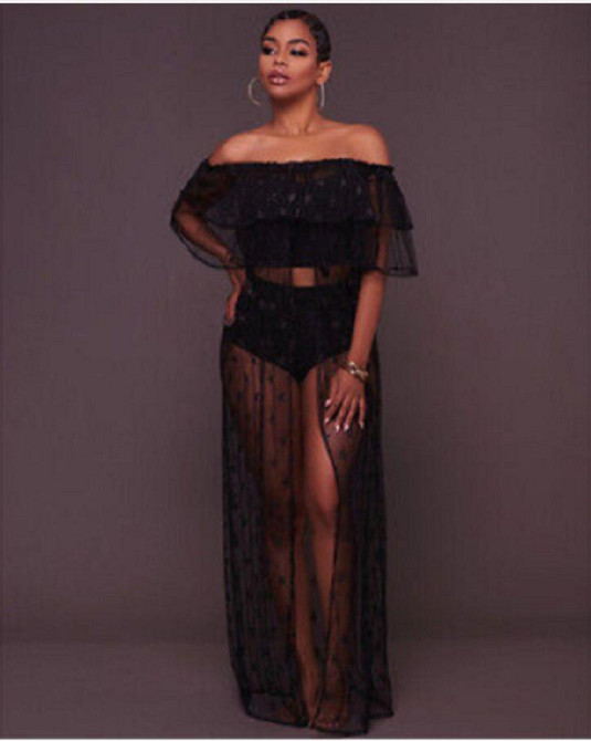 Накидка пляжная прозрачная со звездочками черный Киев - изображение 1