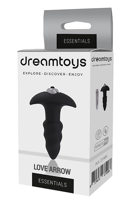 Анальная пробка с вибропулей Dream Тoys Еssentials черная Sex Aura Киев - изображение 5