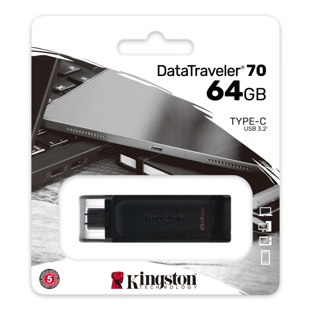 Флеш-пам'ять USB Type-C Kingston DataTraveler 70 DT70/64GB (64GB, Type-C) Николаев - изображение 7
