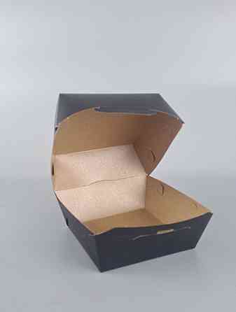 Коробка клейова "БУРГЕР Black" 145*145*100 ламінована (50 шт.) Харків