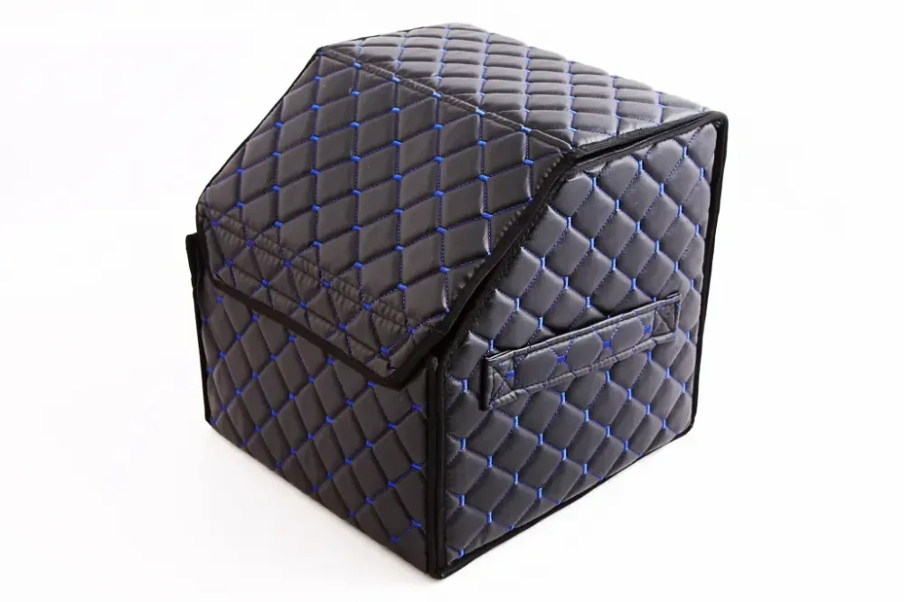 Сумка в багажник на липучках 30*30 см АвтоКомфорт чорний/синя нитка Вінниця - фото 1