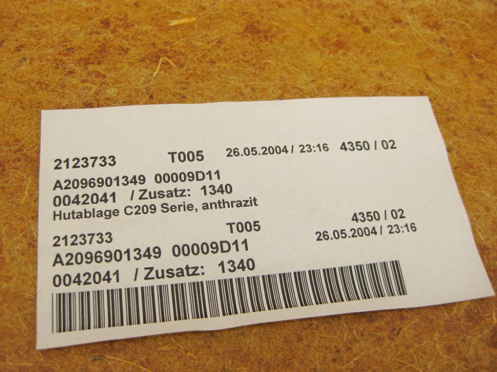 Mercedes-Benz  A2096901349 9D11 Задня полиця антрацит CLK C209 Одесса - изображение 9