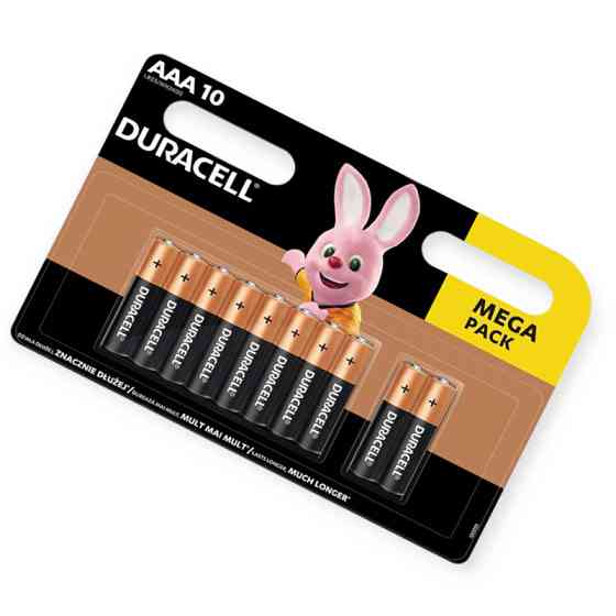 Батарейка AAА лужна 1.5V мініпальчик Duracell Basic Alkaline 10шт картон Бельгія Мукачево
