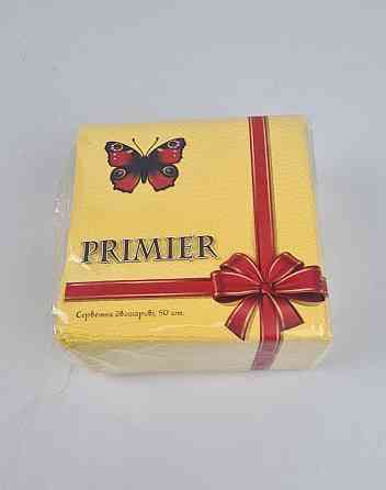 Одноразовая Cалфетка 50лист Премьер 2-ух слойные  Желтая 33х33 (1 пачка) Харьков