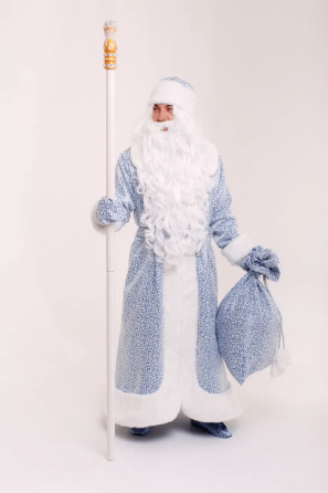 Костюм Св.Миколая/Д.Мороза ЕЛІТ-ЖАККАРД БЛАКИТНИЙ-2 р-р 48-56 Київ