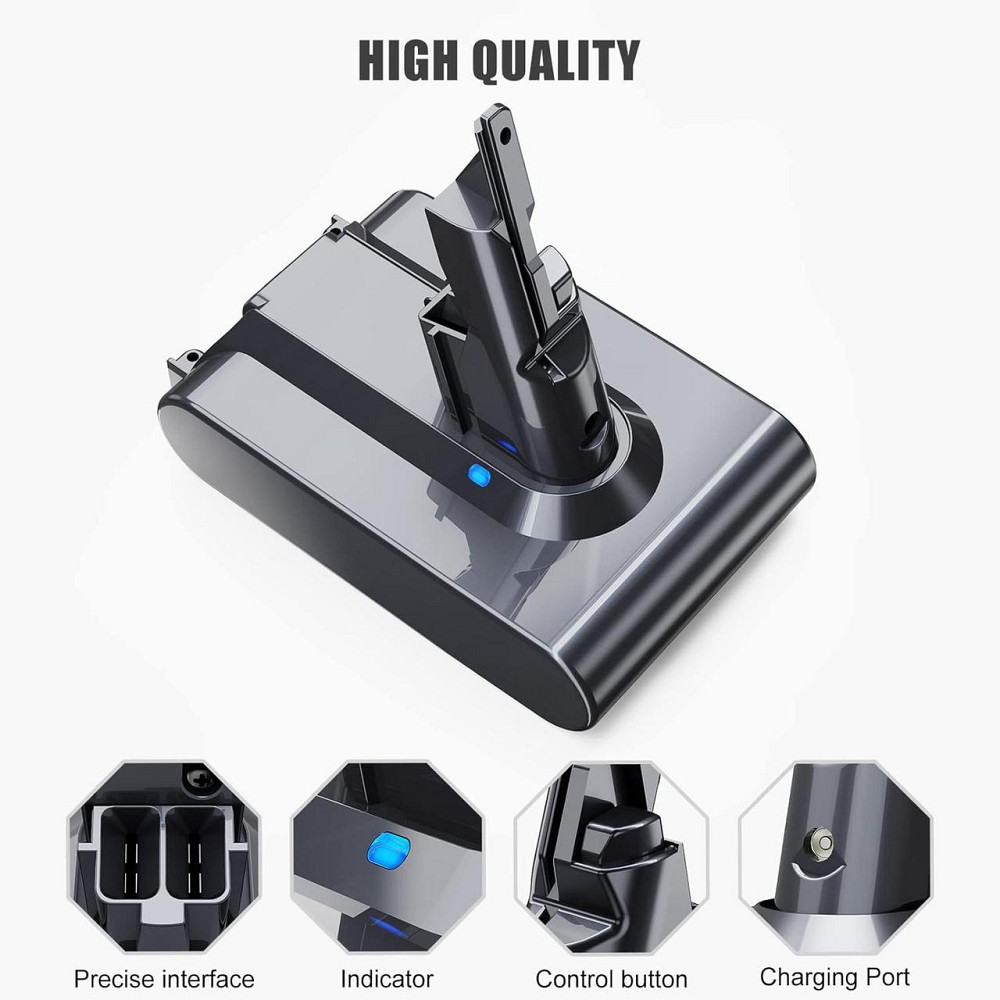 Акумулятор 6000mAh для Dyson V7 Чорний змінний літій-іонний запасний акумулятор сумісний V7 SV11 Absolute Animal Motorhead Fluffy Київ - фото 2