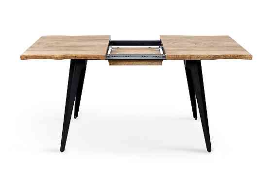 Стіл Лагуна, 120(+40)*80, чорний/штучний шпон MDF Київ