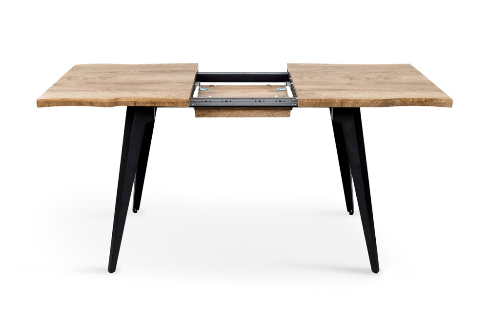 Стіл Лагуна, 120(+40)*80, чорний/штучний шпон MDF Київ - фото 2