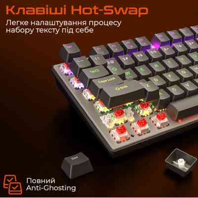 Клавиатура Meetion MK009 RD USB Type-C Black (MT-MK009RD-A-RUA) Винница