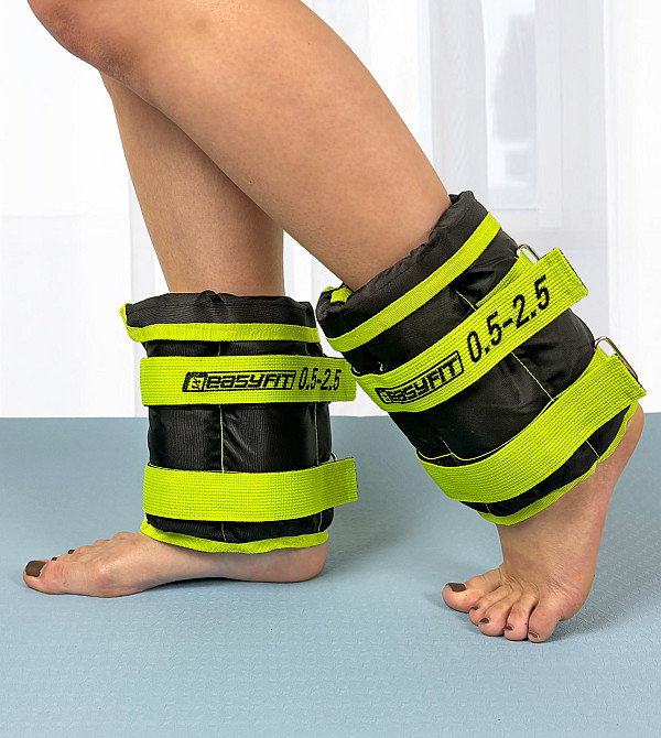 EasyFit Обтяжувачі для ніг та рук EasyFit набірні чорно-зелені 0,5-2,5 кг (пара) Коломыя - изображение 1
