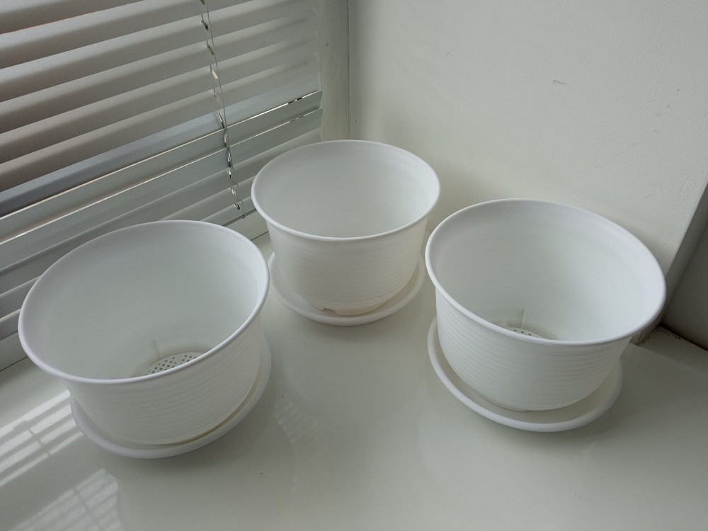 Горщики для вазонів комплект 3шт 15824 Луцьк - фото 1