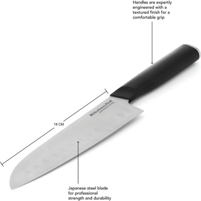 Кухонний ніж KitchenAid Coreline Сантоку з захисним чохлом для леза, 18 см (KOG7IKSSOHOBA) Вінниця - фото 3