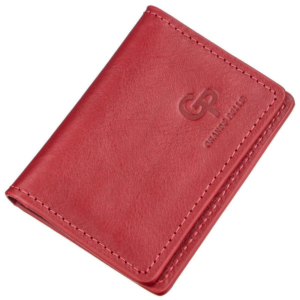 Обкладинка для водійських прав шкіряна Червона (GRANDE PELLE) Київ - фото 5